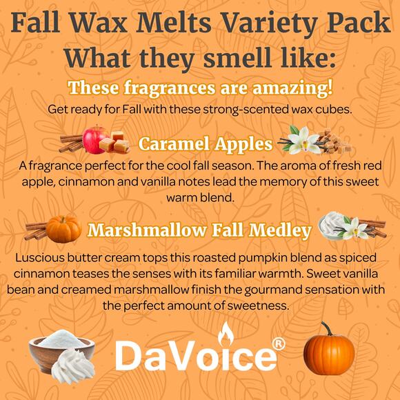 5 Pack - Caramel Apple Cinnamon Pumpkin Spice Vanilla Marshmallow Fall Wax Melts - Picture 5 of 15